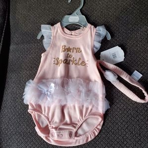 NWTKyle and Deena one piece with matching headband